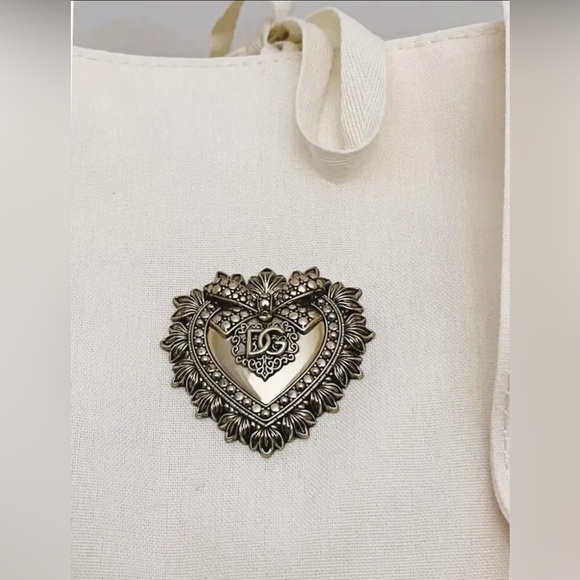 Dolce&Gabbana D&G Devotion Tote Shopper Travel Bag Cream Ivory NWT - Picture 6 of 15